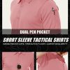 Men's Polo Shirt Quick Dry Performance Short Sleeve Tactical Shirts Pique Jersey Golf Shirt