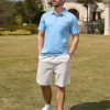 Mens Casual Polo Shirts Classic Short Sleeve Basic Golf Button Shirt with Pocket