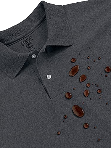 Men's Short Sleeve Polo Shirts, Cotton Blend, Two Button Closure, Regular Fit, Sizes S-5x