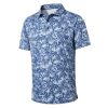 Men's Golf Polo Shirts Short Sleeve Striped Performance Moisture Wicking Dry Fit Golf Shirts for Men
