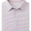 Mens Golf Shirts Dry Fit Moisture Wicking Performance Sports Short Sleeve Striped Collared Polo Shirts for Men