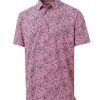 Golf Shirts for Men Print Performance Moisture Wicking Dry Fit Heather Stripe Collared Mens Polo Shirt Short Sleeve