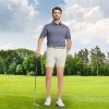 Mens Polo Shirts Short Sleeve Dry Fit Jacquard Performance Moisture Wicking Casual Pocket Golf Shirts for Men