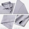 Short and Long Sleeve Polo Shirts for Men Dry Fit Performance Moisture Wicking Sport Pin Striped Mens Golf Shirts