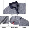 Golf Shirts for Men Dry Fit Short Sleeve Casual Performance Moisture Wicking Heather Pique Collared Polo Shirts