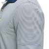Men's Performance Stretch Short Sleeve Mini Stripe Golf Polo Shirt