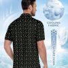 51njM5Cxl7L.jpg Men's Golf Polo Shirt Short Sleeve Performance Moisture Wicking Collared Print Shirt for Golf and Casual Wear