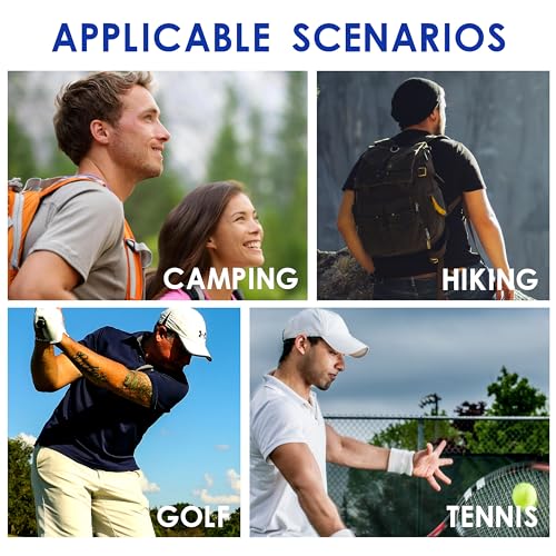 Mens Golf Polo Shirt Moisture Wicking Dry Fit Performance Athletic Short Sleeve Striped Golf Shirts for Men
