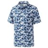Golf Shirts for Men Dry Fit Performance Print Short Sleeve Moisture Wicking Golf Polo Shirts