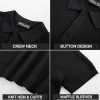 Polo Shirts for Men Short Sleeve Casual Knit Waffle Texture Polo Golf Shirt