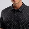 Men's Golf Shirt Short Sleeve Dry Fit Polo Moisture Wicking Print Collared Golf Shirts for Men Casual Lightweight
