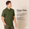 Men's Polo Shirts Short Sleeve, Slim-Fit Cotton Pique