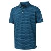 Mens Golf Shirt Short Sleeve Dry Fit Print Moisture Wicking Performance Patterns Collared Polo Shirt