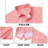 Mens Golf Shirt Short Sleeve Dry Fit Print Moisture Wicking Performance Patterns Collared Polo Shirt