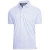 Mens Golf Shirts Print Moisture Wicking Short Sleeve Performance Dry Fit Stretch Active Polo Shirts for Men